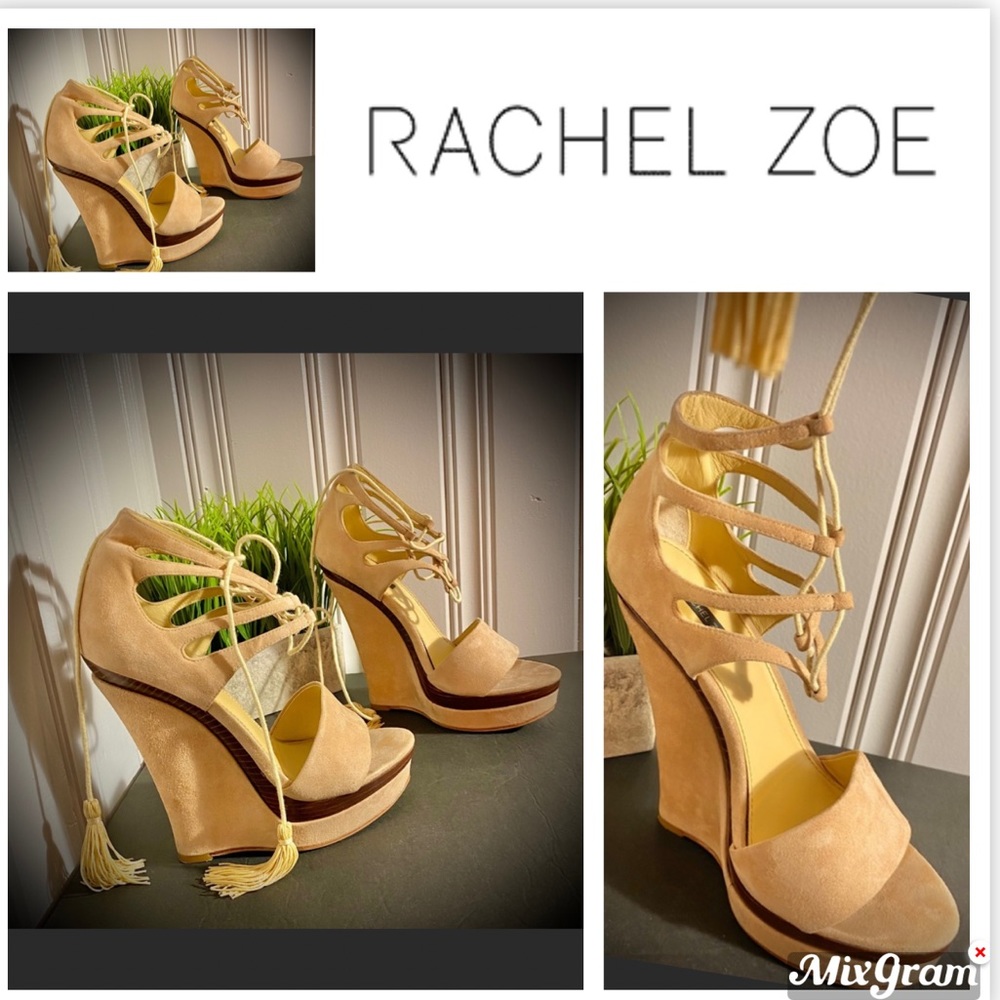 RACHEL ZOE✨SUEDE WEDGE Sz 9. I wore in my living room one evening for an hour!